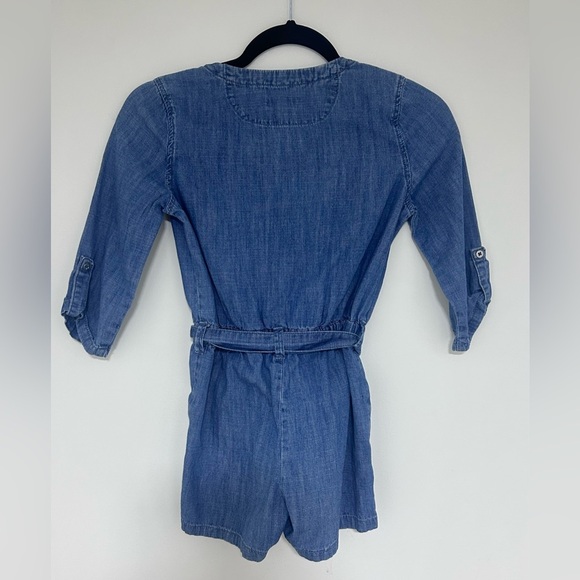 Girl’s 7 for all Mankind Denim Shorts Romper Size Medium - Picture 2 of 10